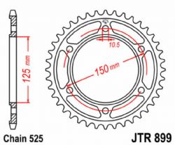 Corona JT Sprockets JTR899.42ZBK Negro