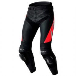Pantalon piel RST Tractech Evo D3O Negro / Flo Rojo