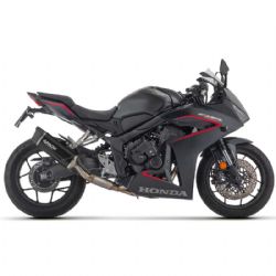 Silencioso escape Arrow 71969AKNT Indy Race EVO Honda CB 650 R 2024-2025 RH16 aluminio Dark fondo en carbono