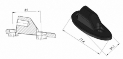 Adaptador retrovisor a carenado Puig 3544N derecho