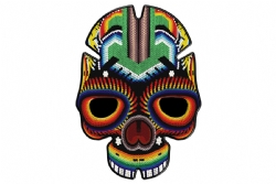 Adhesivo depósito Puig 3674R Skull Rojo