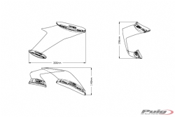 Alerones laterales Downforce Puig 20543V Race Kawasaki ZX-10R 2021-2022