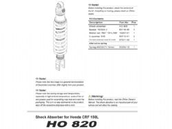 Amortiguador trasero Ohlins HO 820 - foto 2 Amortiguador trasero Ohlins HO 820 - foto 2
