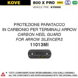 Protector de calor en fibra de carbono Arrow 11013MI Kove 800X Pro 2024