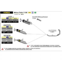 Silencioso escape Arrow 72512SKN Sonora Honda Africa Twin CRF 1100 L 2024 homologado titanio fondo carbono
