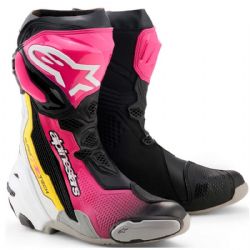 Botas Alpinestars Supertech-R Negro / Magenta / Blanco / Amarillo