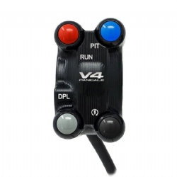 Botonera para puño de gas integrado Jetprime JPACC020R Ducati Panigale 1000 V4 R 2019 2021 Negro