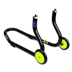 Caballete delantero moto Bihr 1056847 negro y ruedas amarillas