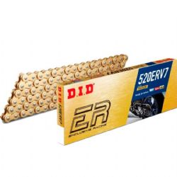 Cadena DID 520ERV7 G&G 118 eslabones oro para moto