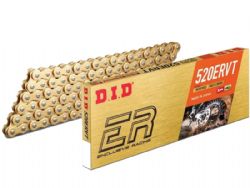 Cadena DID 520ERVT 120 eslabones oro cierre remache