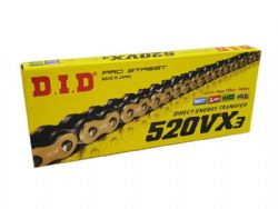 Cadena DID 520VX3 76 eslabones negro clip