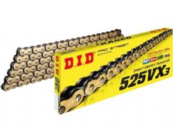 Cadena Did 525VX3 ZB 108 eslabones oro