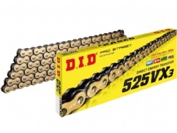 Cadena Did 525VX3 ZB 112 eslabones oro
