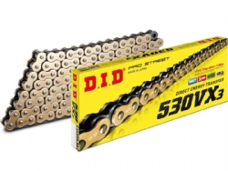 Cadena Did 530VX3 ZB 112 eslabones oro