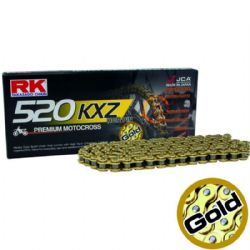 Cadena RK 520KXZ con 120 Eslabones Enganche Clip Rápido en Color Oro