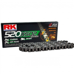RK 520XSO2 con 104 Eslabones Enganche para Remachar | Cadena moto RK