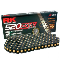 Cadena RK 520ZXW con 116 Eslabones Enganche para Remachar en Color Negro