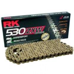 Cadena RK 530ZXW con 116 Eslabones Enganche para Remachar en Color Oro