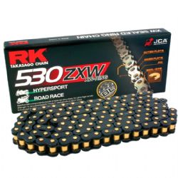 Cadena RK 530ZXW con 118 Eslabones Enganche para Remachar en Color Negro