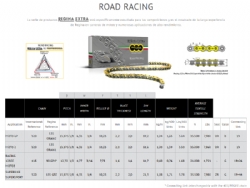 Cadena Regina 520 GPZ Road Racing 124 Pasos 135GPZ/005 - foto 2
