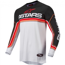 Camiseta Alpinestars Fluid Speed Antracita / Gris Claro / Rojo