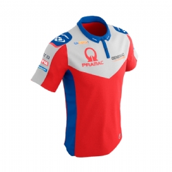 Camiseta Ixon Teams Pramac Moto GP 22 Po1 Rojo / Azul / Blanco