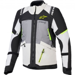 Chaqueta Alpinestars Andes V4 Drystar Gris Oscuro / Gris Claro / Amarillo Fluor