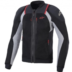 Chaqueta Alpinestars Troop-Air Pro Negro / Gris Ceniza / Rojo Claro
