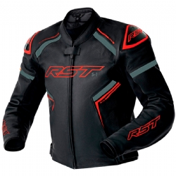 Chaqueta piel RST S1 D3O Negro / Gris / Rojo
