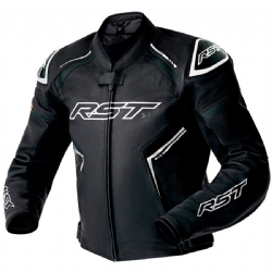 Chaqueta piel RST S1 D3O Negro / Negro / Blanco