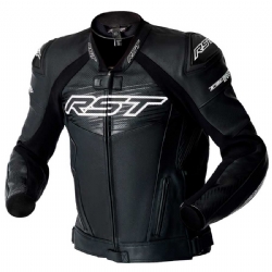 Chaqueta piel RST Tractech Evo D3O Negro / Blanco
