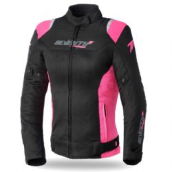 Chaqueta Seventy Degrees SD-JR50 Woman Verano Racing Negra / Blanca / Rosa