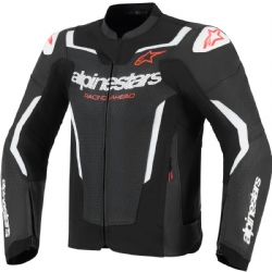 Chaqueta piel Alpinestars Gp Force V2 Airflow Negro / Blanco