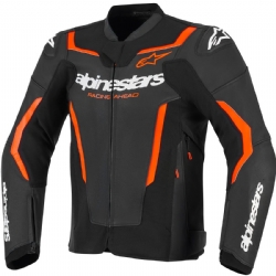 Chaqueta piel Alpinestars Gp Force V2 Negro / Rojo Fluor
