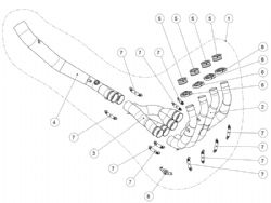 Colector escape Akrapovic E-S6R6