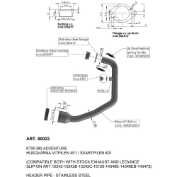 Colector escape Leovince 80022 Husqvarna Svartpilen / Vitpilen 401 2020-2021