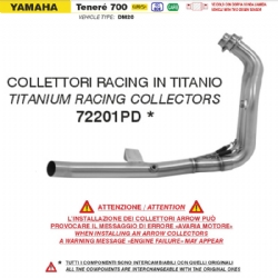 Colectores escape Arrow 72201PD Racing Yamaha Tenere 700 2025 Titanio