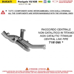 Conector central escape Arrow 71810MI non catalitico de titanio Ducati Panigale V2 / V2S 2025