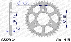 Corona AFAM 93329-34 Aluminio