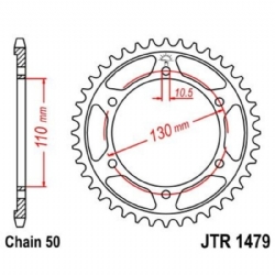 Corona JT Sprockets JTR1479.47ZBK Negro