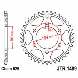 Corona JT Sprockets JTR1489.40ZBK Negro