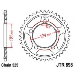 Corona JT Sprockets JTR898.41ZBK Negro