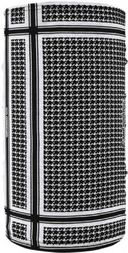 Cubrecuello ZAN Headgear Motley Tube Houndstooth Negro Blanco TF235BW