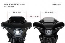 Cúpula High Road Sport Puig 22109J Harley Davidson CVO Road Glide FLTRXSE 2023-2025 Negro Mate