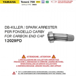 DB-Killer / Spark arrester Arrow 12029PD para silenciosos con fondo en carbono