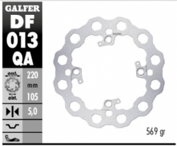 Disco de freno Galfer DF013QA Fijo Cubiq 220x5mm