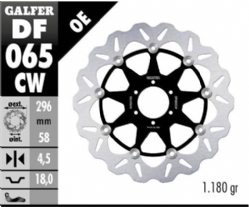 Disco de freno Galfer DF065CW Wave Flotante Completo Nucleo Aluminio 296mm