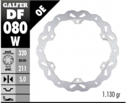 Disco de freno Galfer DF080W Wave Fijo 320x5mm