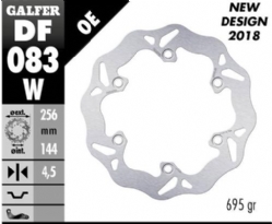 Disco de freno Galfer DF083W Wave Fijo 256x4.5mm