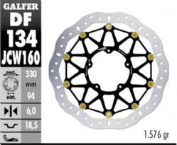 Disco de freno Galfer DF134JCW160G03 Wave Flotante Completo